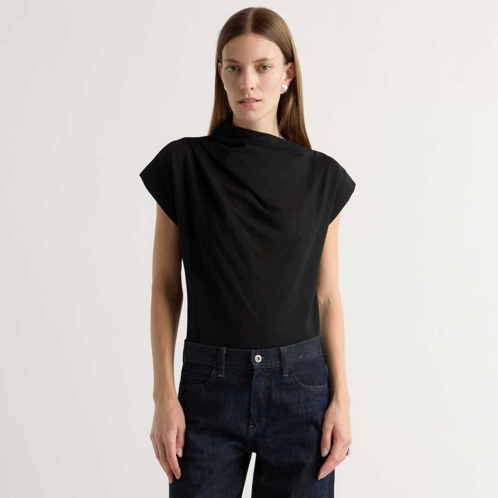 Modern Citizen Kenny Asymmetric-Neck Tee Size LBlack / L
